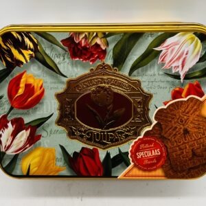 De Ruiter Spiced Speculaas in green tulips tin 400g